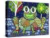 Funky Frog,-Debra Denise Purcell-Stretched Canvas