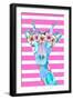 Funky Giraffe-Kali Wilson-Framed Art Print