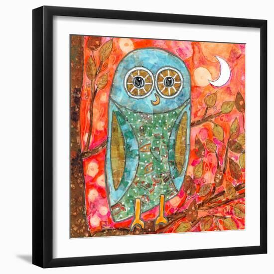 Funky Little Owl-Wyanne-Framed Giclee Print