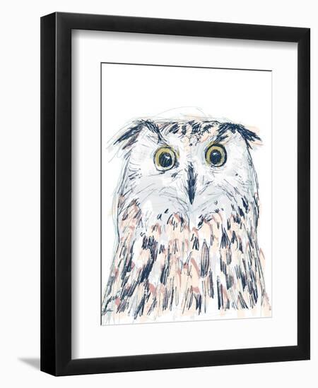 Funky Owl Portrait II-June Erica Vess-Framed Art Print