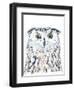 Funky Owl Portrait II-June Erica Vess-Framed Art Print