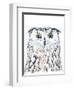 Funky Owl Portrait II-June Erica Vess-Framed Art Print