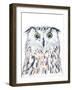 Funky Owl Portrait II-June Erica Vess-Framed Art Print