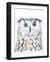 Funky Owl Portrait II-June Erica Vess-Framed Art Print