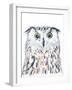 Funky Owl Portrait II-June Erica Vess-Framed Art Print