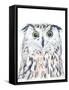 Funky Owl Portrait II-June Erica Vess-Framed Stretched Canvas