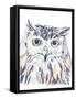 Funky Owl Portrait III-June Erica Vess-Framed Stretched Canvas
