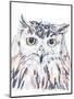 Funky Owl Portrait III-June Erica Vess-Mounted Art Print