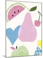 Funky Pear-Clara Wells-Mounted Giclee Print