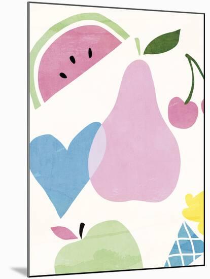 Funky Pear-Clara Wells-Mounted Giclee Print