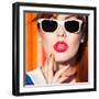 Funky Summer Portrait-NinaMalyna-Framed Photographic Print