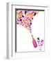 Funky Wine Background-Marish-Framed Art Print