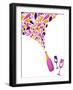 Funky Wine Background-Marish-Framed Art Print