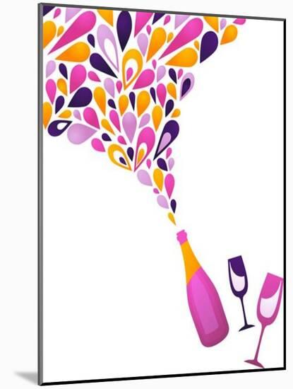 Funky Wine Background-Marish-Mounted Art Print