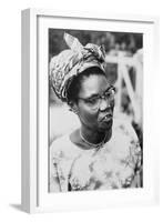 Funmilayo Ransome-Kuti, a Nigerian Political and Women's Rights Activist, Ca. 1960-null-Framed Photo