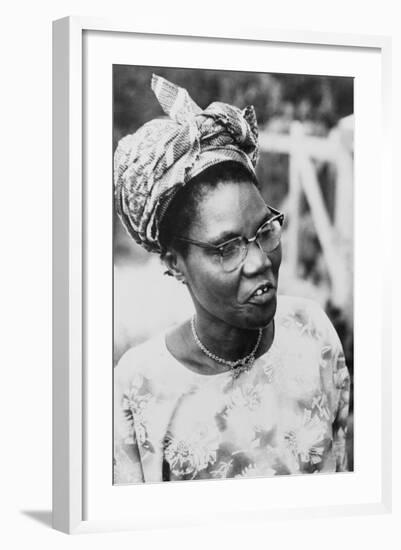 Funmilayo Ransome-Kuti, a Nigerian Political and Women's Rights Activist, Ca. 1960-null-Framed Photo