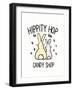 Funny Bunny III Gingham-Leah York-Framed Art Print