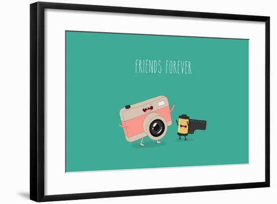 Funny Camera and Camera Roll. Vector Illustration.-Serbinka-Framed Art Print