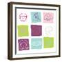 Funny Cartoon Icons-smilewithjul-Framed Art Print