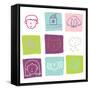 Funny Cartoon Icons-smilewithjul-Framed Stretched Canvas