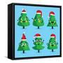 Funny Christmas Tree and Vector Christmas Tree on White Background. Cartoon Christmas Tree Icon And-studioworkstock-Framed Stretched Canvas