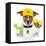 Funny Dog Brazil-Javier Brosch-Framed Stretched Canvas