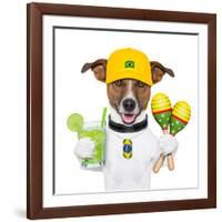 Funny Dog Brazil-Javier Brosch-Framed Photographic Print