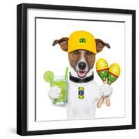 Funny Dog Brazil-Javier Brosch-Framed Photographic Print