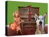 Funny Dog Card-graphicphoto-Stretched Canvas