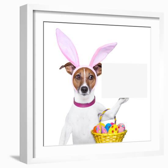 Funny Easter Dog-Javier Brosch-Framed Photographic Print