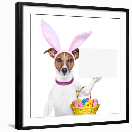 Funny Easter Dog-Javier Brosch-Framed Photographic Print