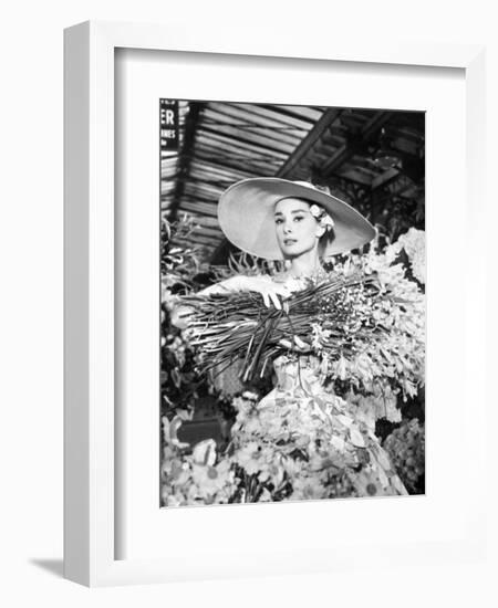 Funny Face, Audrey Hepburn, Directed by Stanley Donen, 1957-null-Framed Photographic Print