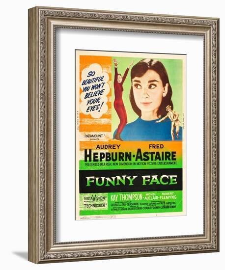 Funny Face, Audrey Hepburn, Fred Astaire, 1957-null-Framed Art Print