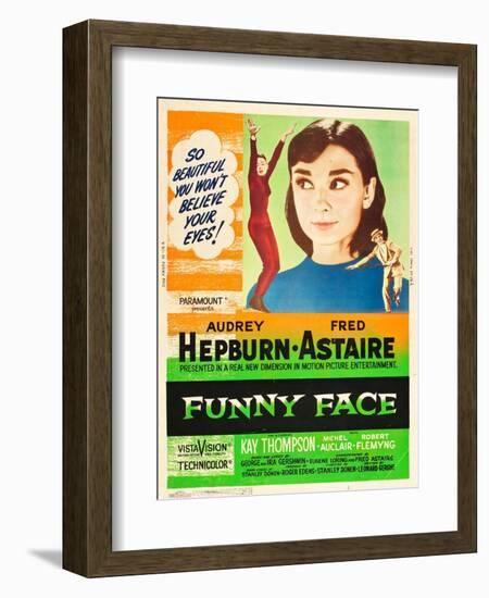 Funny Face, Audrey Hepburn, Fred Astaire, 1957-null-Framed Art Print