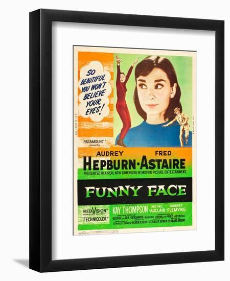 Funny Face, Audrey Hepburn, Fred Astaire, 1957-null-Framed Art Print