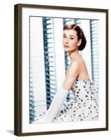 Funny Face, Audrey Hepburn, (in a Givenchy evening gown), 1957-null-Framed Photo