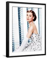 Funny Face, Audrey Hepburn, (in a Givenchy evening gown), 1957-null-Framed Photo