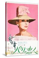 Funny Face, Japanese Poster Art, Audrey Hepburn, Fred Astaire, Audrey Hepburn, 1957-null-Stretched Canvas