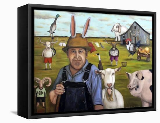 Funny Farm 1-Leah Saulnier-Framed Stretched Canvas