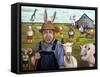 Funny Farm 1-Leah Saulnier-Framed Stretched Canvas