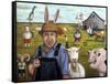 Funny Farm 1-Leah Saulnier-Framed Stretched Canvas