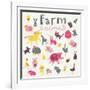 Funny Farm Animals-smilewithjul-Framed Art Print