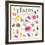 Funny Farm Animals-smilewithjul-Framed Art Print