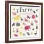 Funny Farm Animals-smilewithjul-Framed Art Print