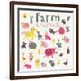 Funny Farm Animals-smilewithjul-Framed Art Print