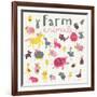 Funny Farm Animals-smilewithjul-Framed Art Print