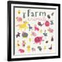 Funny Farm Animals-smilewithjul-Framed Art Print