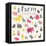 Funny Farm Animals-smilewithjul-Framed Stretched Canvas