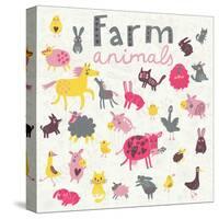 Funny Farm Animals-smilewithjul-Stretched Canvas