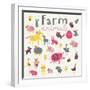 Funny Farm Animals-smilewithjul-Framed Art Print